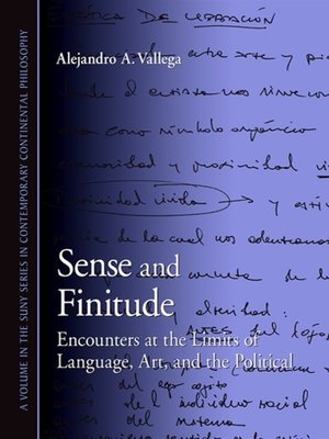 cover image of Sense and Finitude